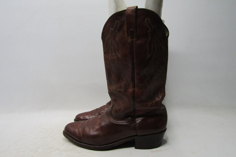 Dan Post Mens Size 10 EW Brown All Leather Western Cowboy Boots